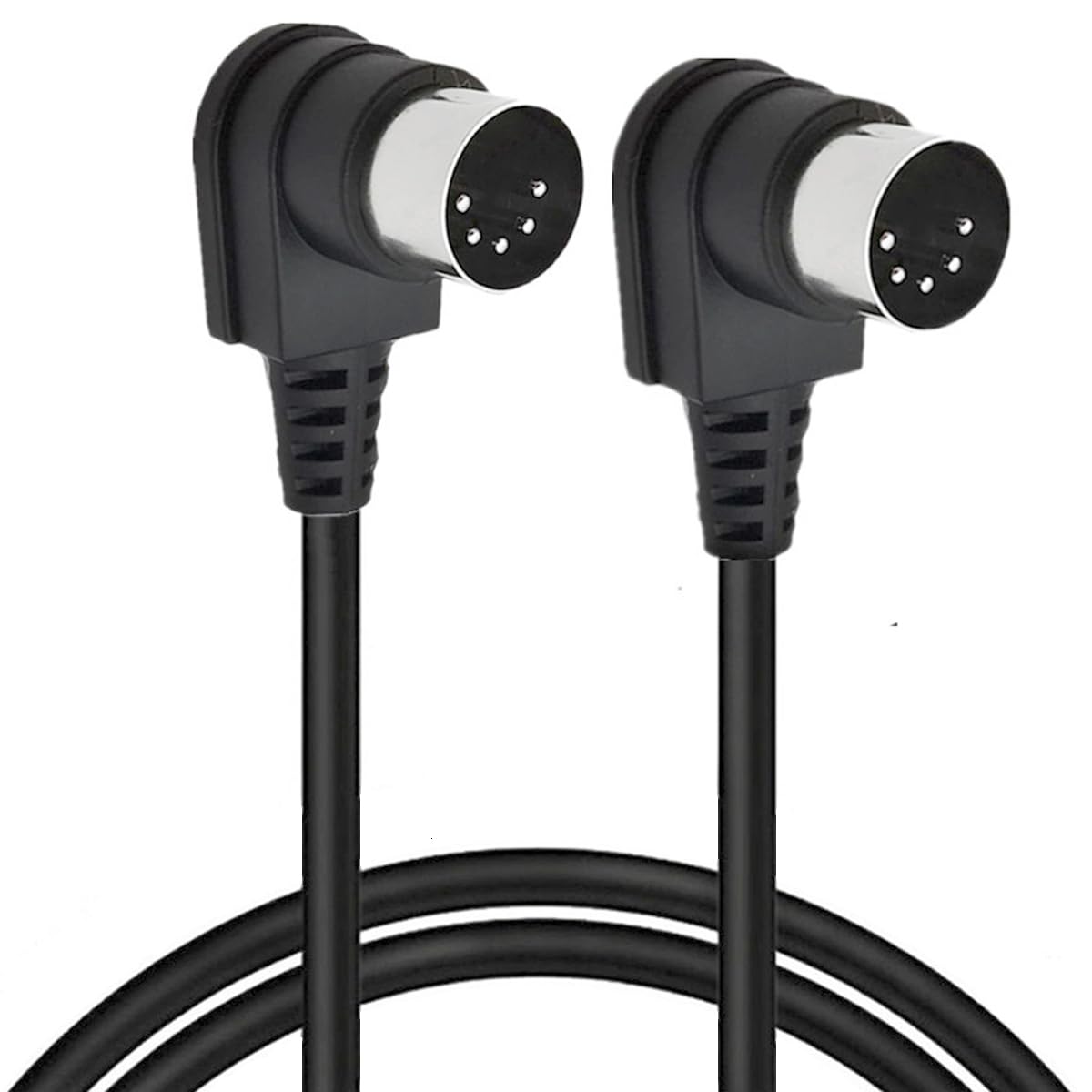 Amazon.co.jp: GLHONG MIDI 90度角度MIDI 5ピンDINケーブル L字型Doul